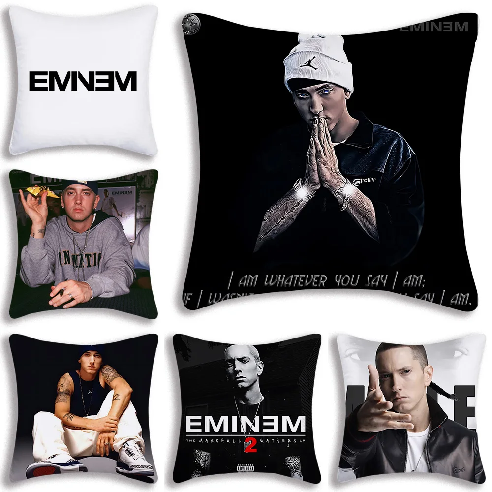 

The Famous Rapper EminemS Pillow Covers Cartoon Sofa Decorative Home Double-sided Printing Short Plush Cute Cushion Cover