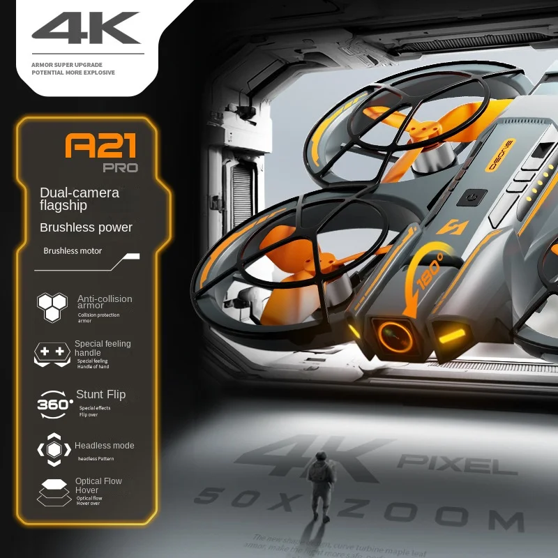 Nieuwe A21 PRO Mini Drone 4K Professionele HD Dual Camera Rc Dron WiFi FPV Luchtfotografie Quadcopter Afstandsbediening vliegtuigen Speelgoed