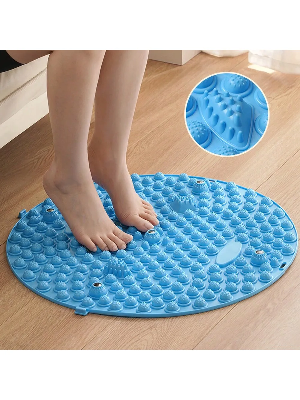 Finger Press Foot Massage Board for Household Use, Bamboo Shooting, Stepping on Finger Board, Thick Circular Foot Massage Pad