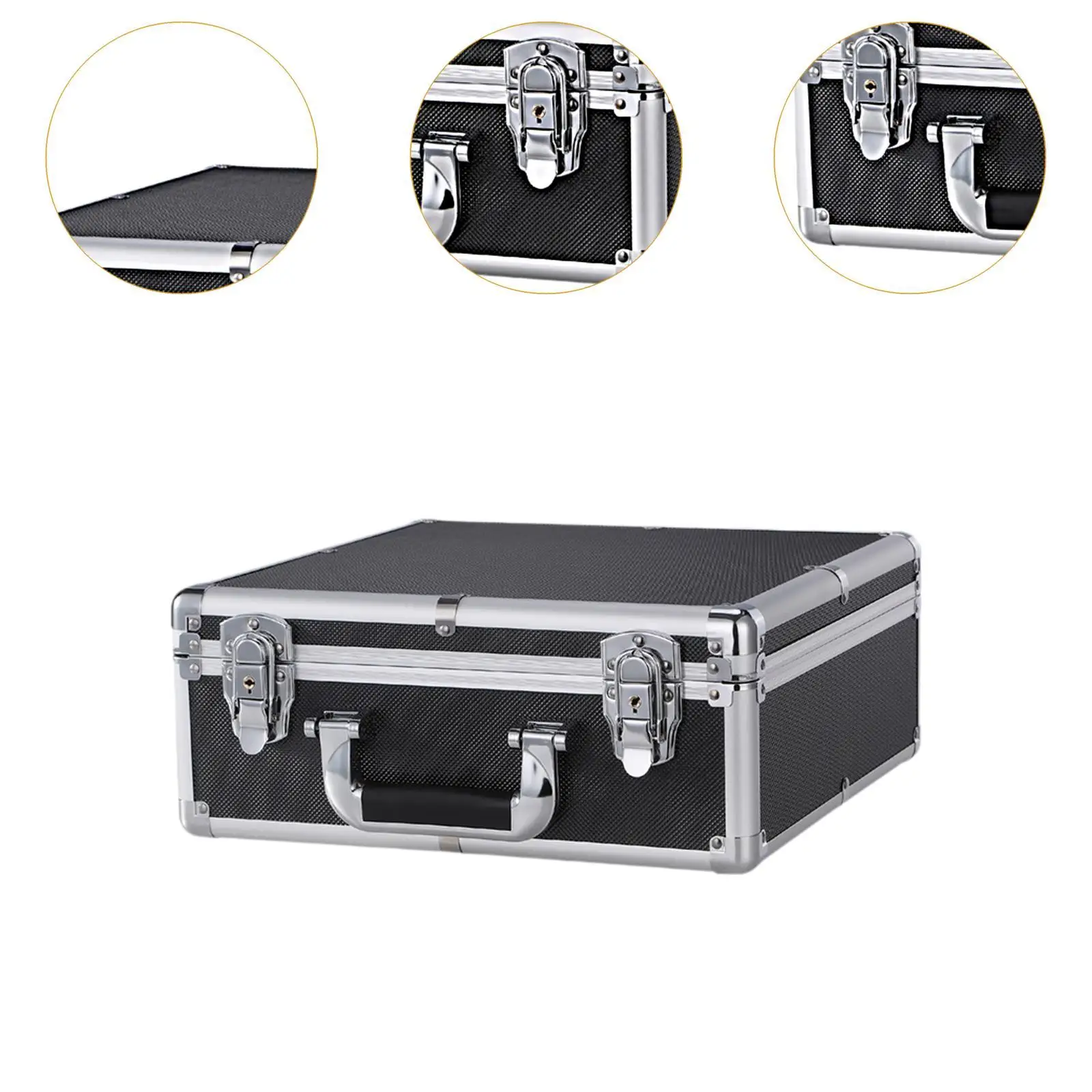 Aluminum Alloy Toolboxes Equipment Protection Case with Lock Home Toolboxes Organizer Storage Case for Men,