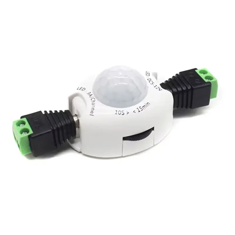 AT19-12V Motion Sensor Light Switch Automatic Movement Detector On OFF LED Strip Light PIR Motion Sensor Switch 2 Green DC