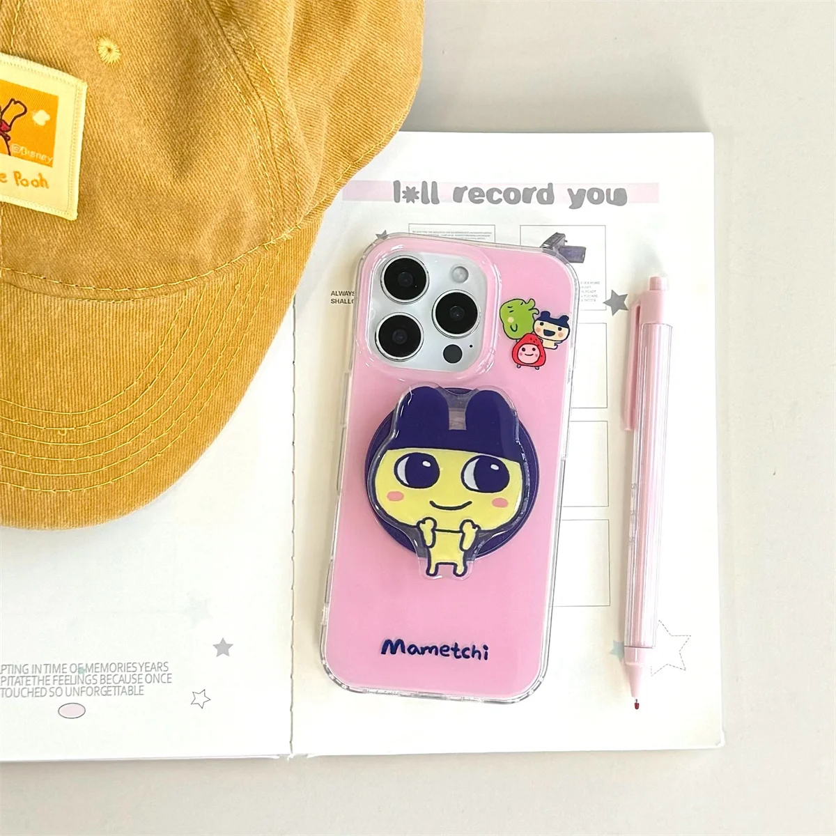 

New Protective cover case Protective cover Phone Case For iPhone 16 15 14 13 Pro Max fundas iphone 16 case pink cat shake stand