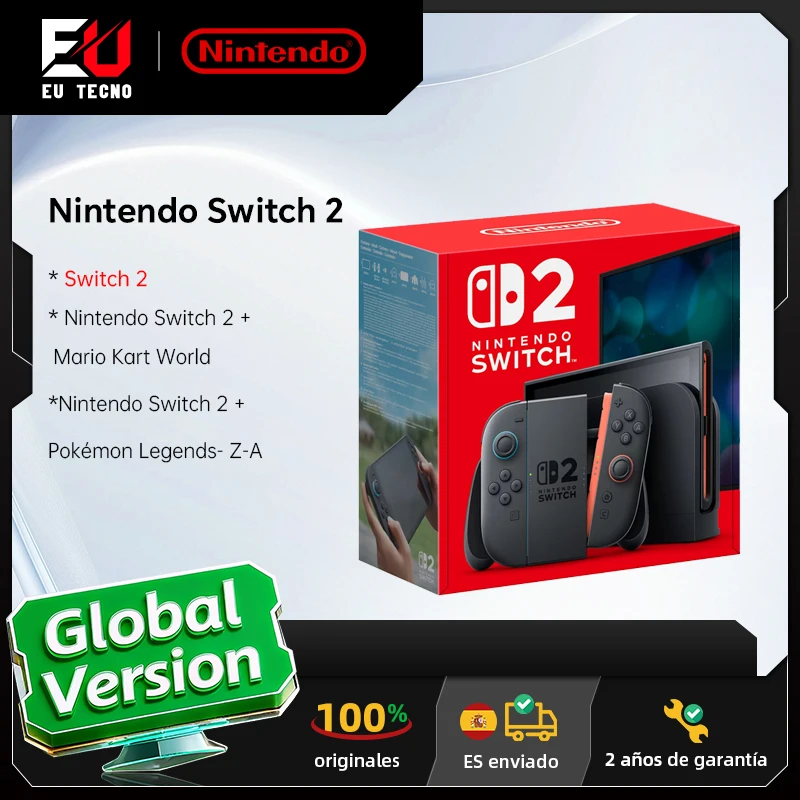 Nintendo Switch 2 System Spielkonsole 7,9-Zoll-LCD-Bildschirm mit großem Farbraum HDR10 120 Hz Joy-Con 2 Controller TV-Modus Videospiel