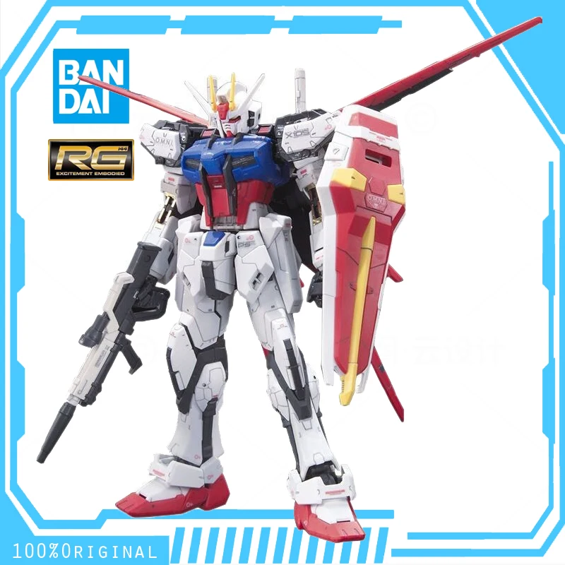 In Stock BANDAI ANIME MOBILE SUIT GUNDAM RG 1/144 GAT-X105 AILE STRIKE GUNDAM Assembly Plastic Model Action Toys Figure Gift