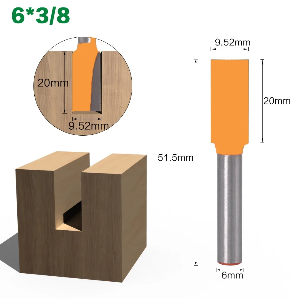 1PC 6MM Shank Milling Cutter Wood Carving Cleaning Bottom Engraving Solid Carbide Router Bit Milling Cutter For Wood Electric