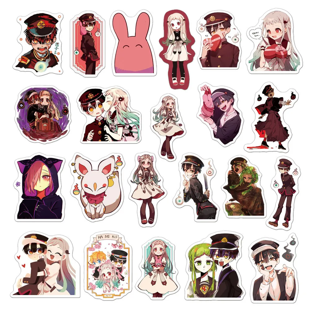 Autocollants de dessin animé Hanako Kun liés aux toilettes, 10/50 pièces, Graffiti, décoration pour réfrigérateur, bagages, ordinateur portable, voiture, vélo, autocollants imperméables, jouets pour enfants