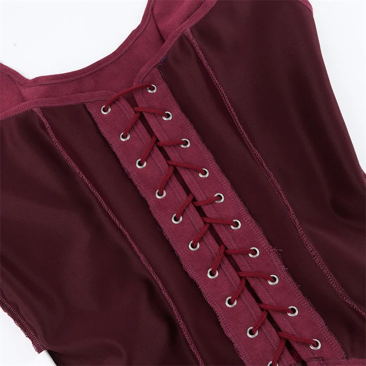 Retro Mittelalterliches Damen-Wildleder-Korsett-Oberteil Vintage Viktorianische Piraten-Damenweste Renaissance Cosplay Piraten-Halloween-Crop-Weste – Detail 14