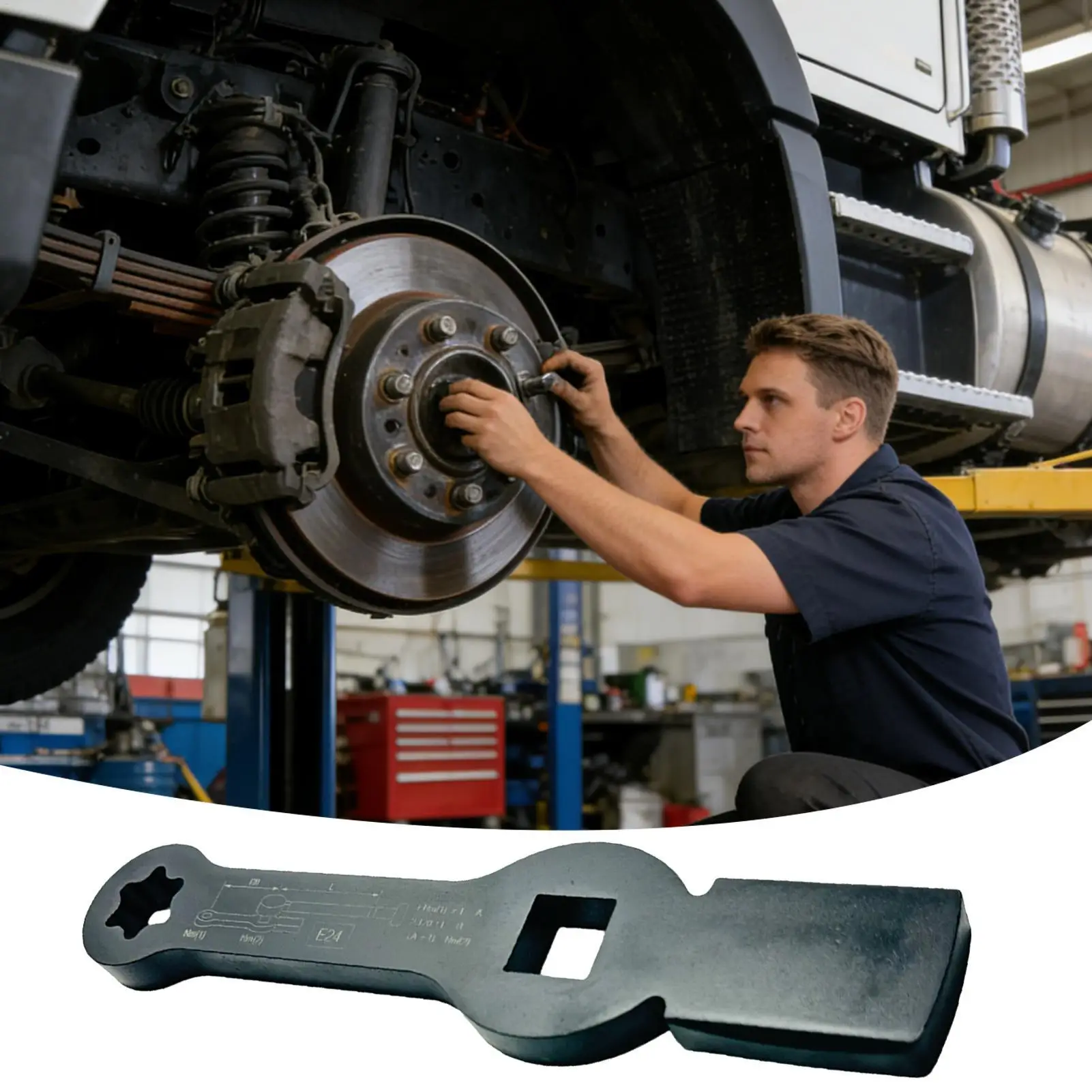 

Тормозной ключ для грузовиков, высокопроизводительная сталь, портативный сверхмощный тормозной диск для грузовиков, гаечный ключ, инструмент для эффективности обслуживания торможения