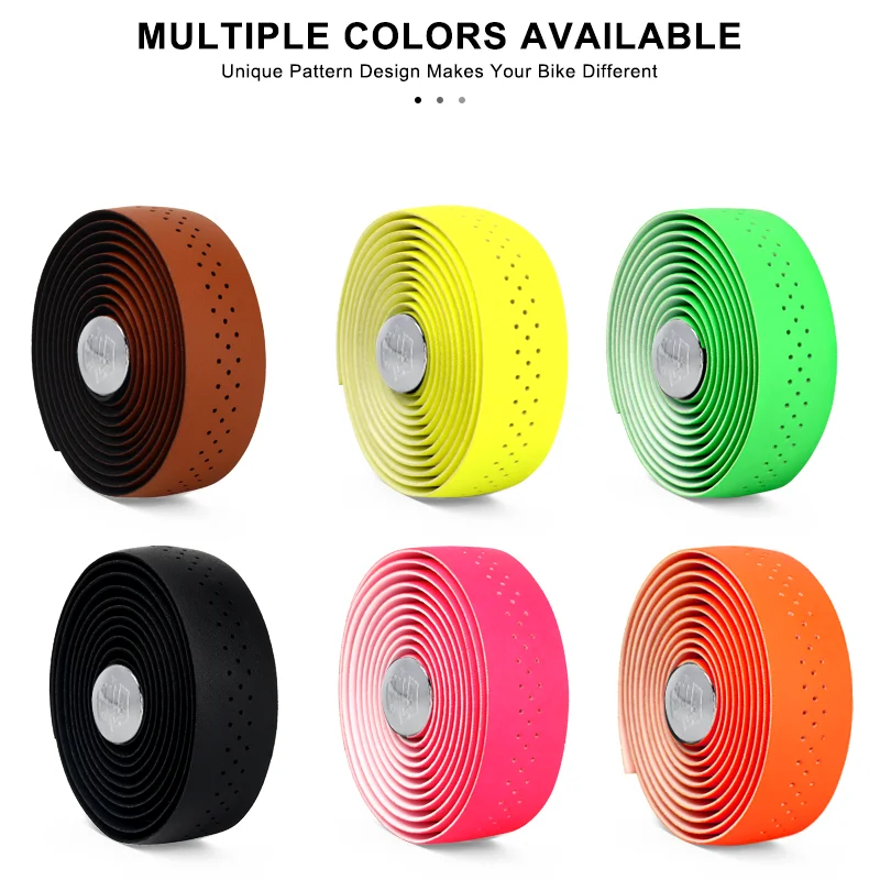 RIDERACE Bicycle Handlebar Tape Road Bike Handle Bar Tapes Anti-slip PU EVA Breathable Cycling Damping Anti-Vibration Straps