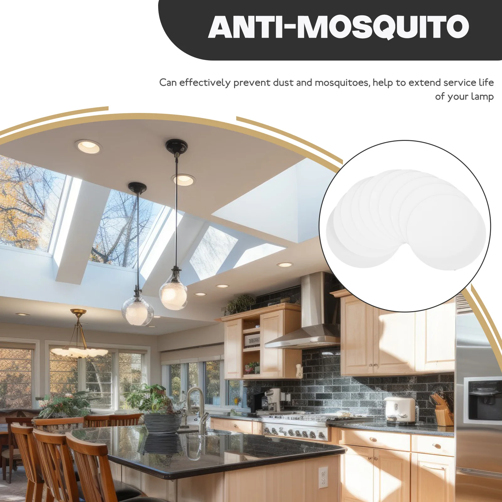 

10pcs Plastic Shades Replacement Ceiling Lamp Cover For Dust Mosquito Protection Simple Room Bedroom Study