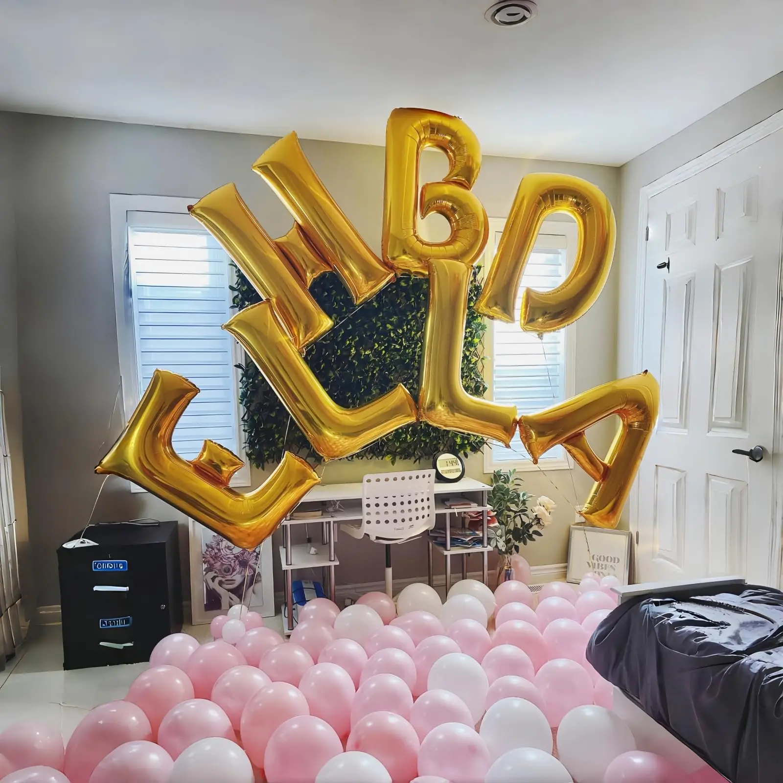 40 Zoll Goldene Große Folien-Helium-Buchstabenballons A-Z für Geburtstag, Jubiläum, Abschlussfeier, Neujahrsparty-Dekoration – Detail 5