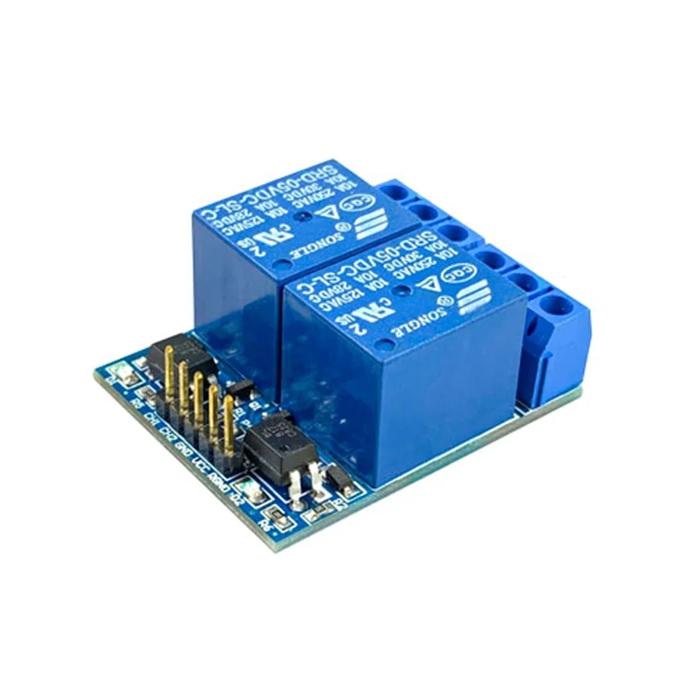 5V 12V 2 Way Relay Module with Optocoupler Isolation Switch Expansion Board Suitable for 3.3V 5V MCU TTL