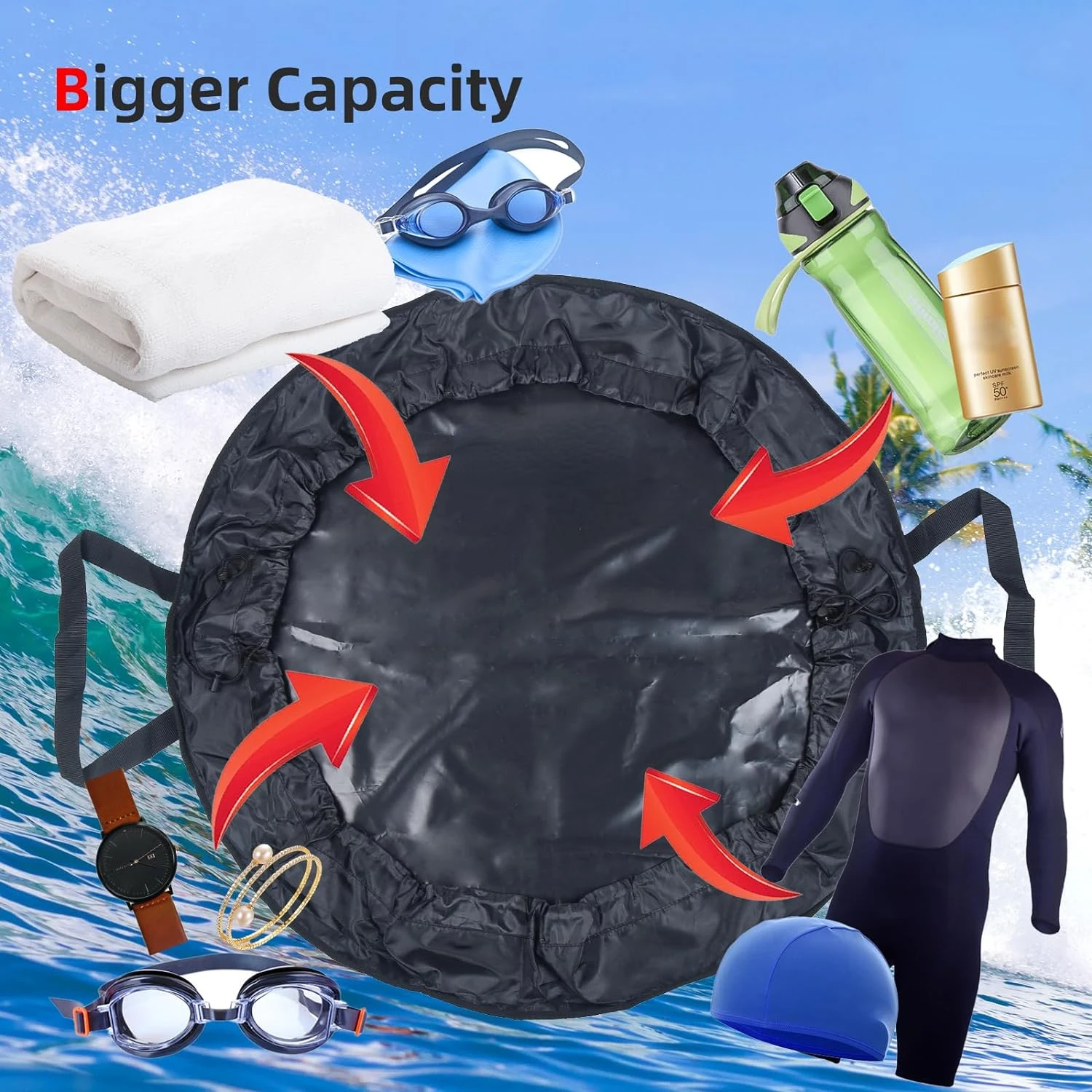 Mat Carry Pack Black Change Bag Diving Suit Waterproof Portable Surfing Wetsuit Swimming Supplies Holiday Clearance