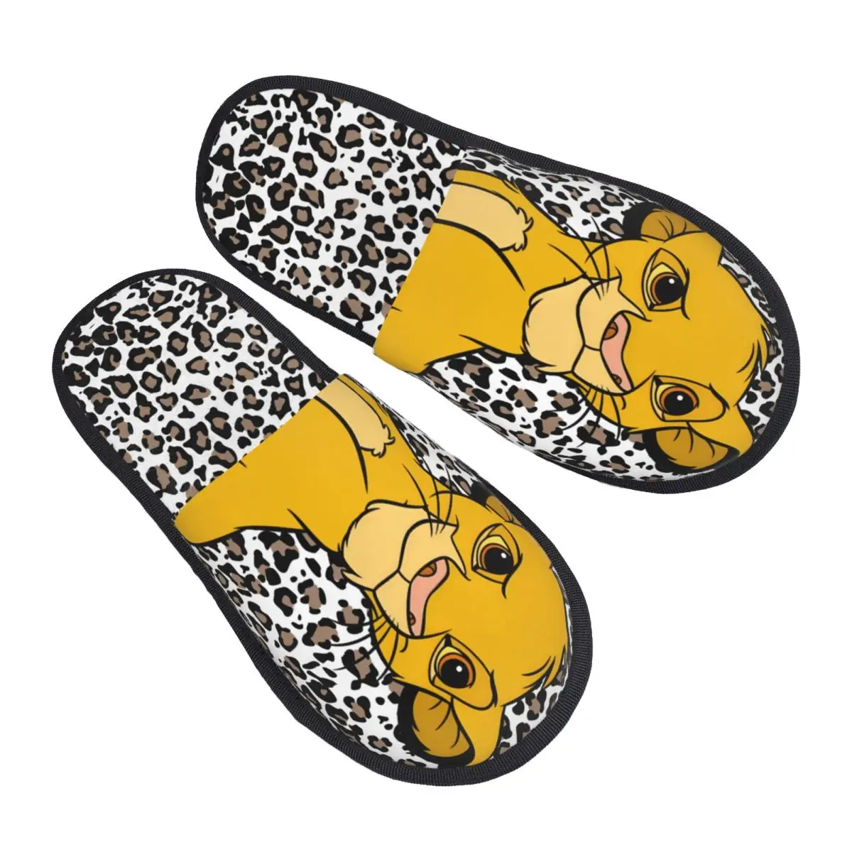 

Custom The Lion King Cartoon Soft Memory Foam House Slippers Women Retro Simba Movie Cozy Warm Anti-skid Sole Slipper