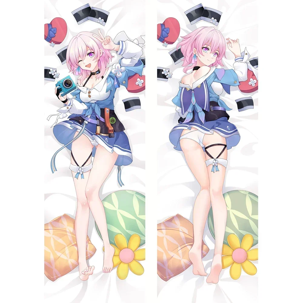 Game Honkai Star Rail March 7th Dakimakura Hugging Body Pillow Cover Anime Throw Cushion Long Pillowcases Home Bedding Gifts