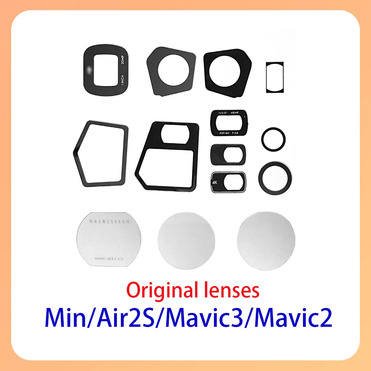 

New Mavic2pro/Min2/Min4k/Min3/Mavic3/Air2s/Air2/Phantom3/Phantom4pro/Mavic Pro Telephoto Camera Lens Glass Suitable For Dji Seri