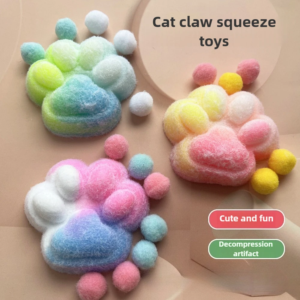 Kleurrijke Zachte Squishy Kat Poot Stress Relief Speelgoed Langzaam Stijgende Fidget Zintuiglijke Speelgoed voor Volwassenen Kinderen Angst Relief Squeeze Geschenken