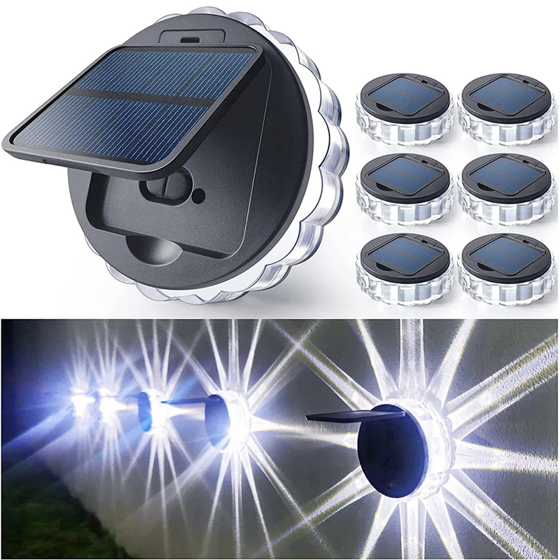 

Solar Wall Lamp Petal Shaped 8 Modes 90 Degree Adjustable Outdoor Lighting Garden Decorative Light Solar Fence Light Lawn Light