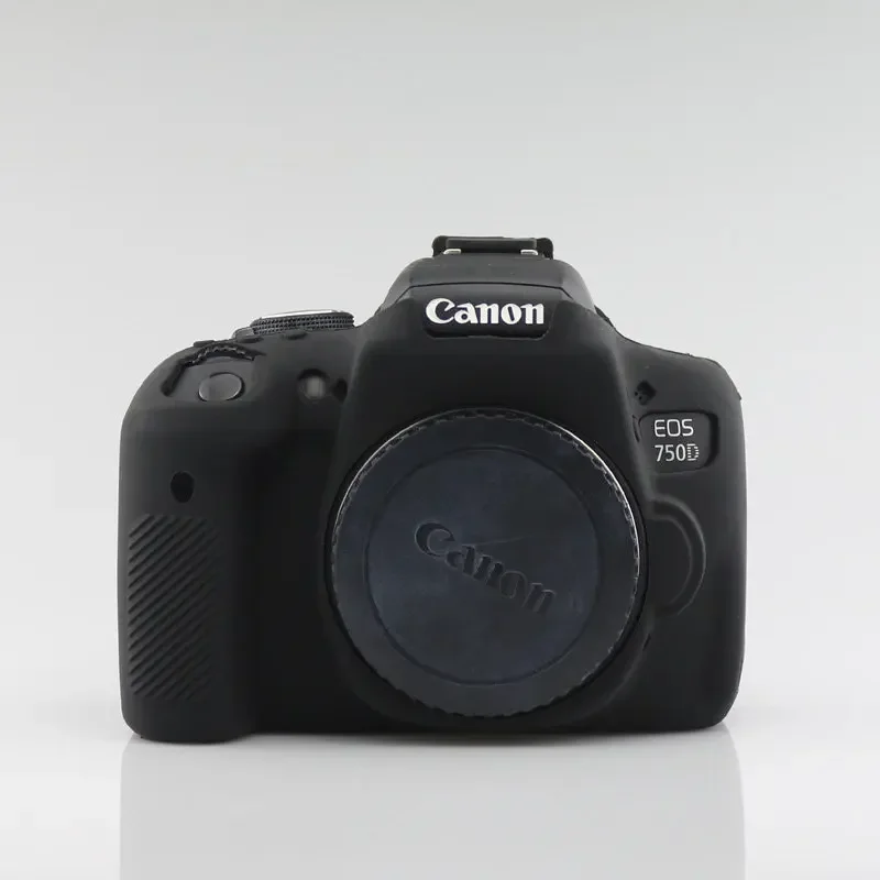 For Canon EOS 750D Silicone Armor Skin Case Body Cover Protector DSLR Camera Bag Rebel T6i