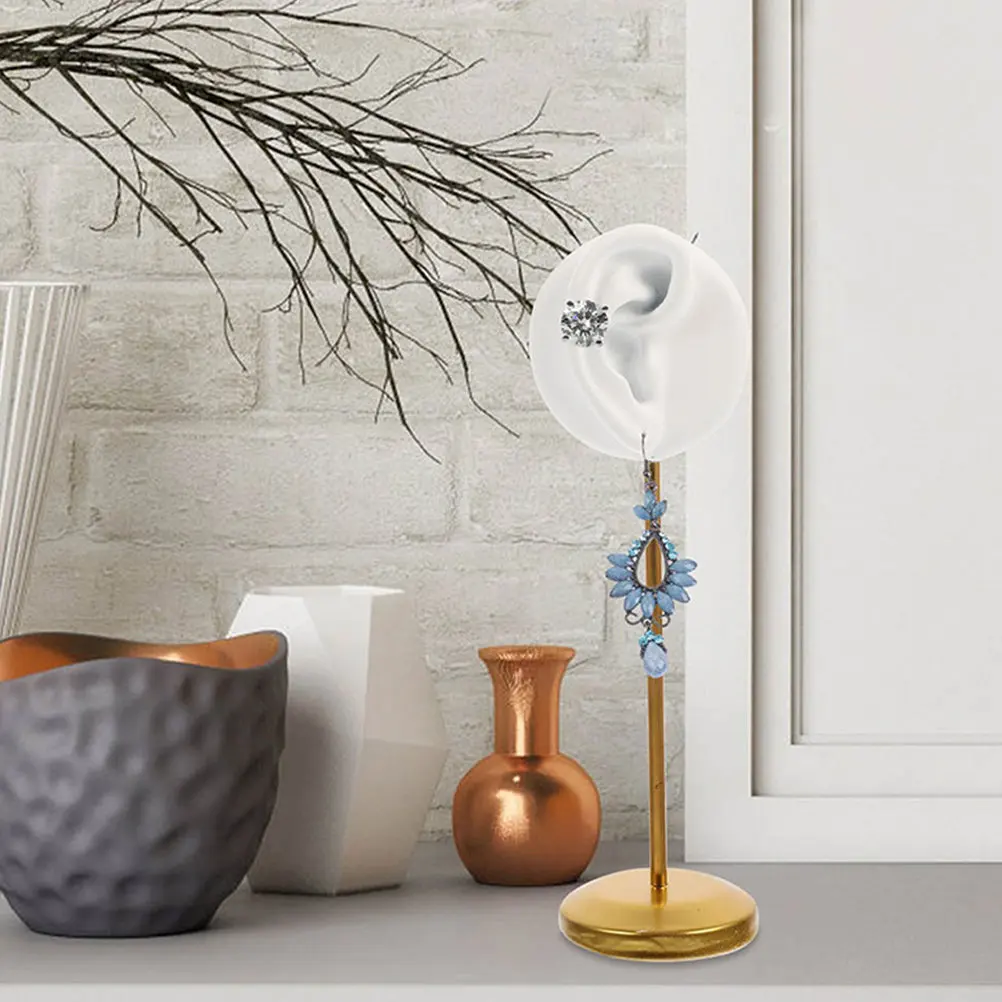 

Набор из 2 подставок для серег в форме уха, премиум-класса, акриловые органайзеры для хранения, демонстрации и продажи украшений, для фотосъемки