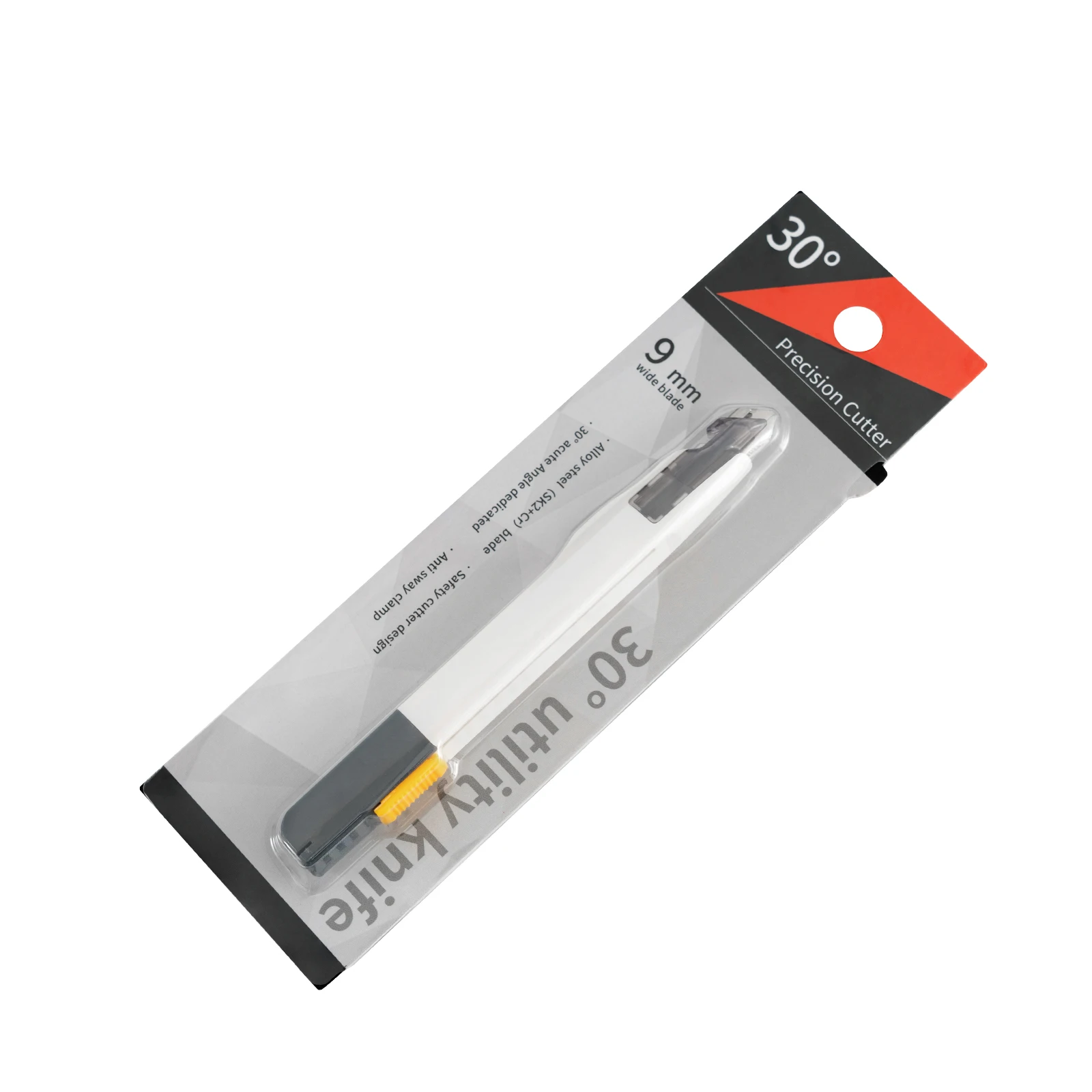 30 ° Einziehbares Universalmesser mit Auto-Lock-Funktion, Box-Cutter mit Anti-Rüttel-Stahlklinge, Tragbarer Cutter für Auto-Vinyl- und PPF-Folien-Schneidewerkzeug – Detail 11