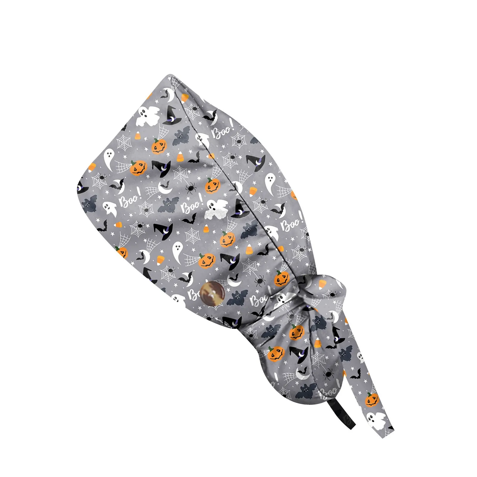 1 buah topi gosok kerja katun nyaman topi perawatan dokter gigi Lab agen kecantikan topi mancing tahan debu dapat disesuaikan topi medis