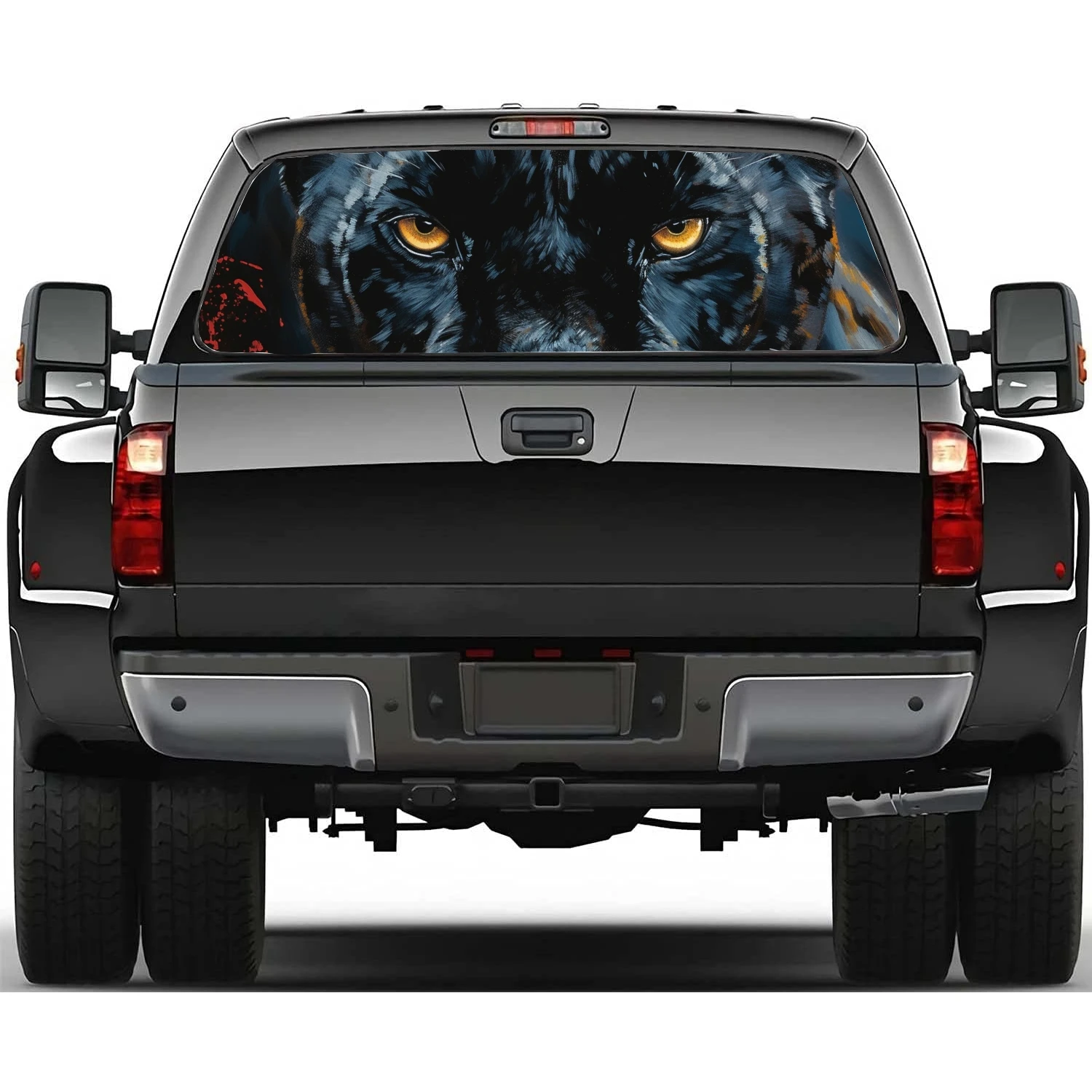 

black panther animal Car window Stickers Vinyl semi-transparent graphic accessories Truck packaging Paint film Car trim decal