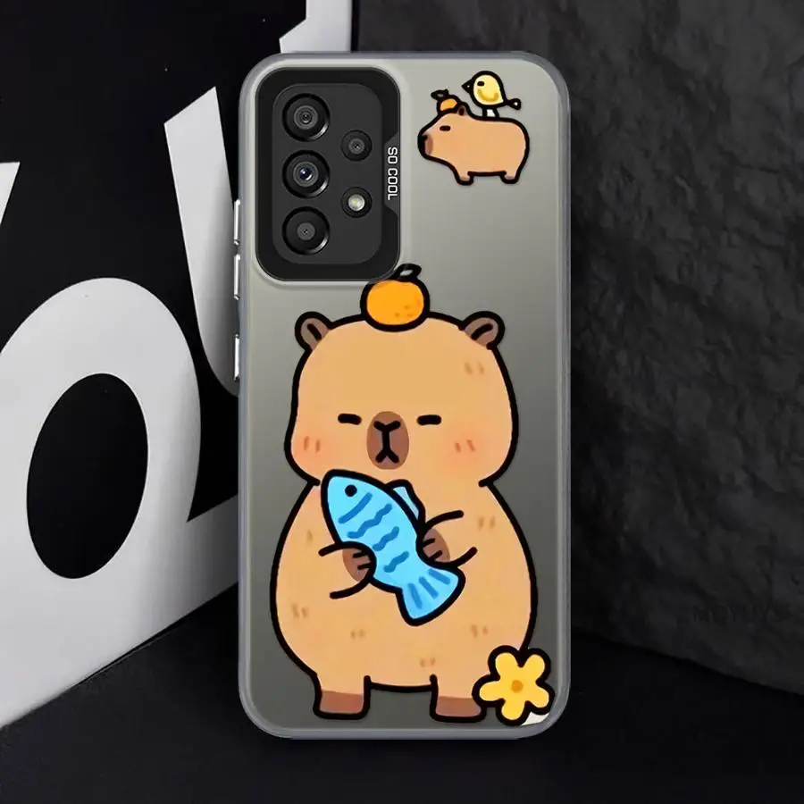 حافظة لهاتف سامسونج جالاكسي A32 A23 A24 A15 A22 A12 A16 A34 A14 A13 A25 نمط كابيبارا الناعم