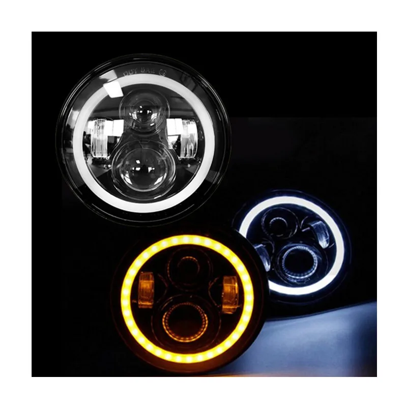 Factory Direct Sale 7Inch 100W Rgb App Controlled Angel Eye Round Fog Lamp Motorcycle Auto Atv Chasing Led Car Head Light