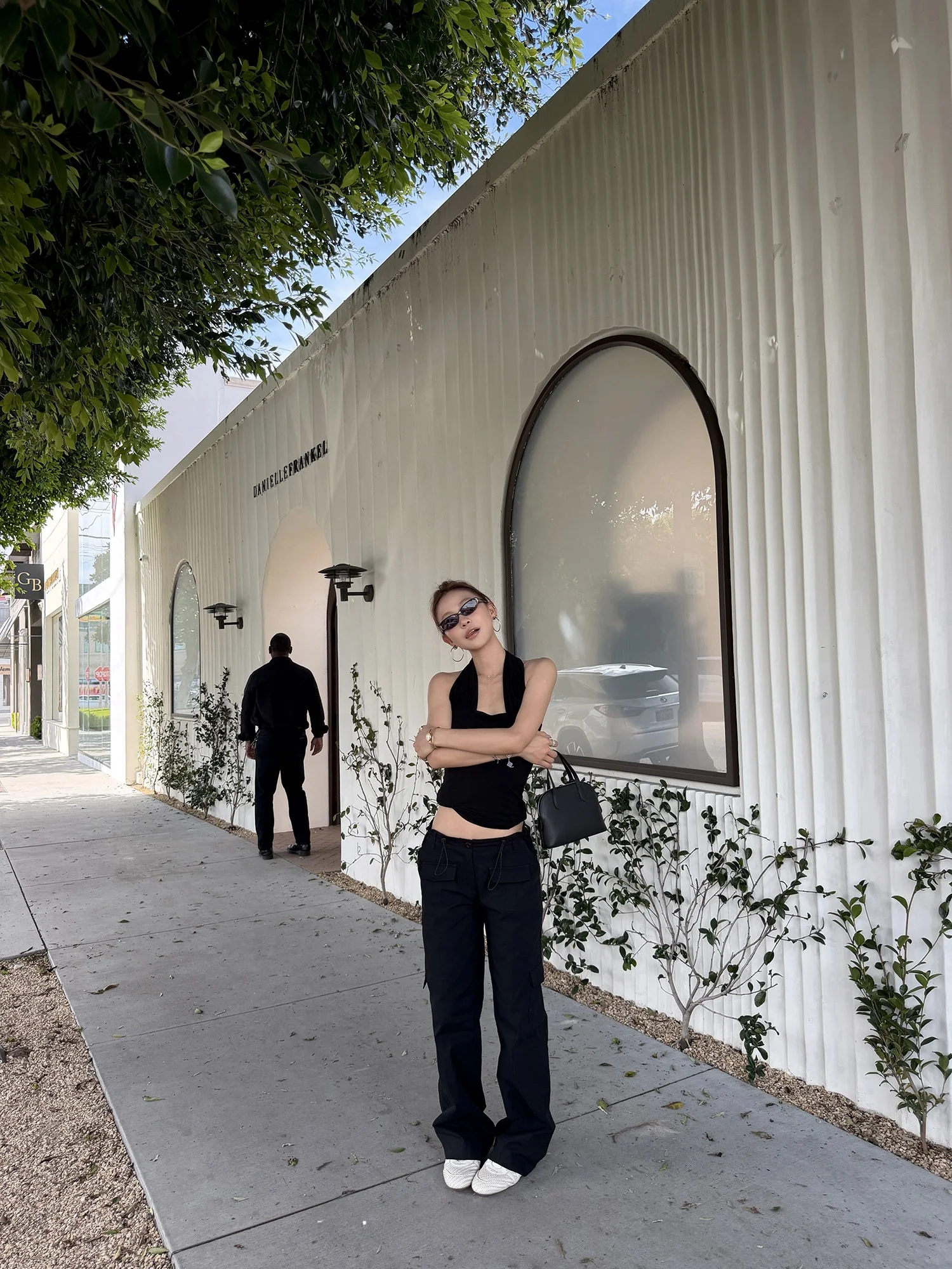 

Брюки Obliviate Sustainable Fashion: черные рабочие брюки для женщин, повседневные летние брюки, приталенные, с высокой талией, из хлопка, прямого кроя.