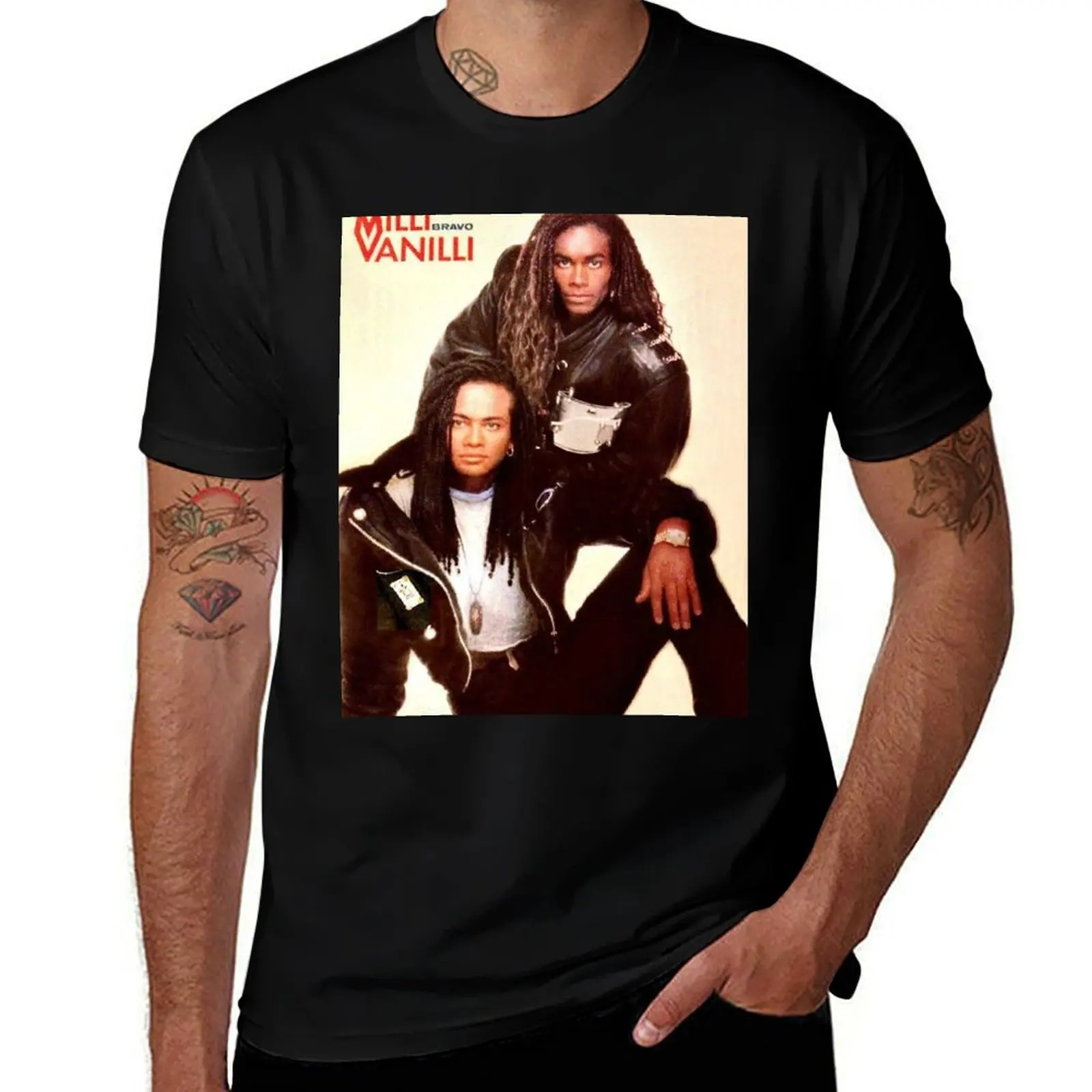 

Milli Vanilli Pict Art T-Shirt man t shirt cotton man t shirt graphic t shirts cotton 100% T-Shirt