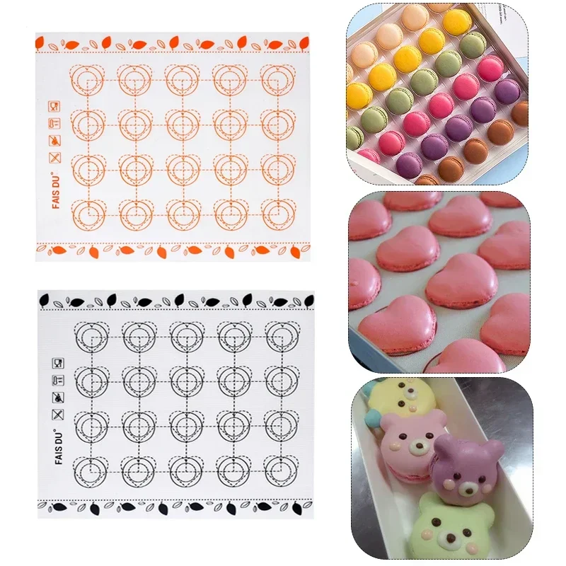 Baking Mat Non-Stick Surface for Macarons Cookies Fondant Easy Clean Reusable Bakeware Sheet Perfect for Home and Commercial Use