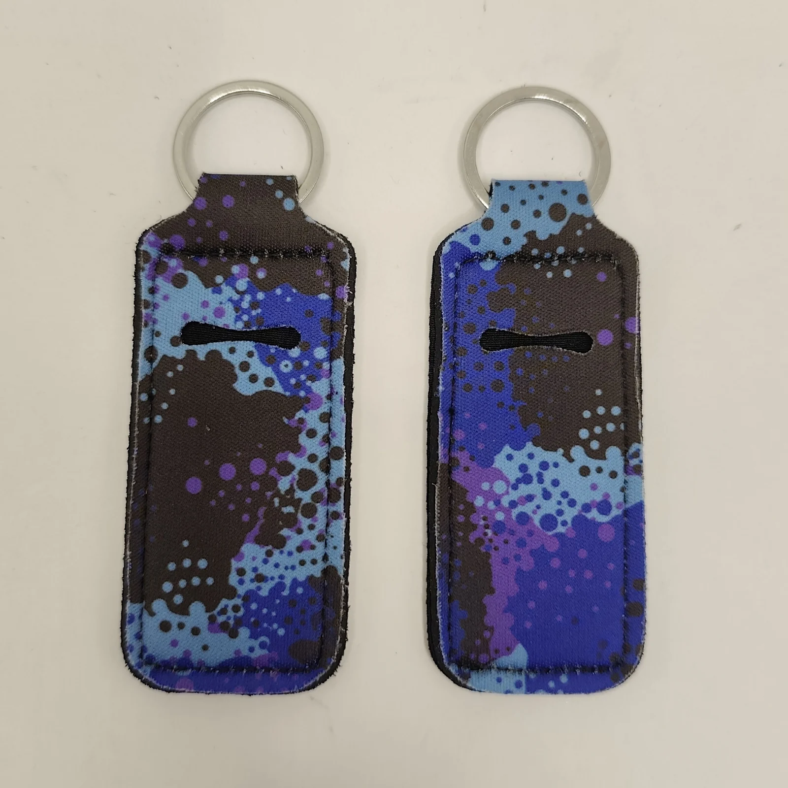 2Pcs Lipstick Keychain Bag Gift Lip Balm Case Key Ring Bag Key Ring Holder Jewelry Accessories, USB Flash Drive Storage Bag