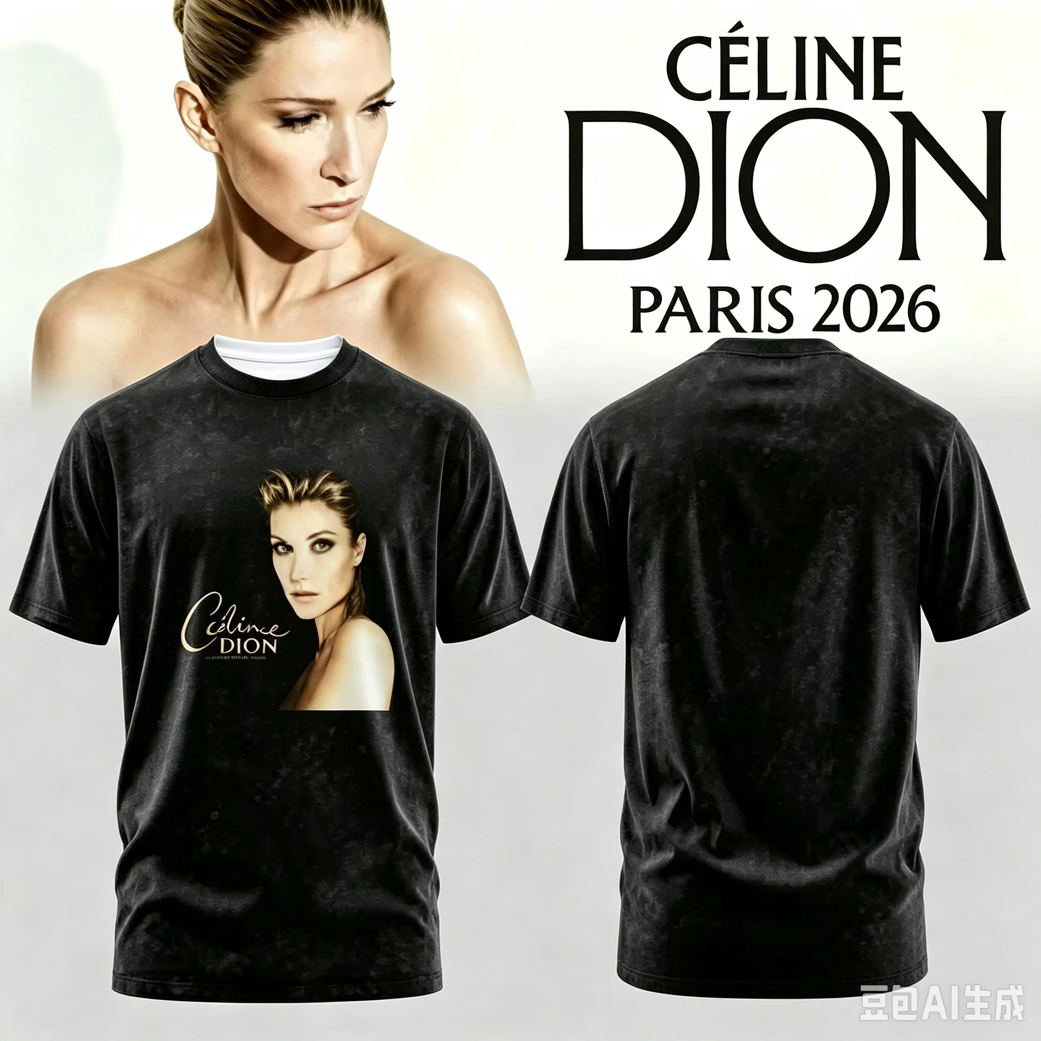 Familien-Set: Neues Celine Dion Paris 2026 Fan-Tour Geschenk Schnelltrocknendes T-Shirt für Männer und Frauen 2026 Neues Herren-T-Shirt Streetwear Tees – Detail 5