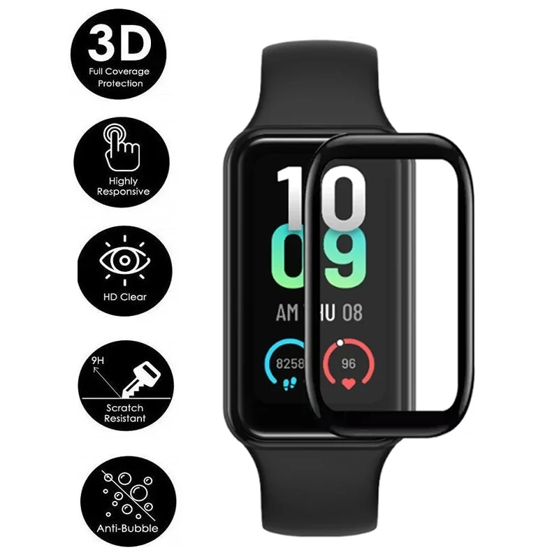 3/1Pcs Screen Protector for Amazfit Band 7 Smart Watch Full Coverage Soft Protective Film Cover (Not Glass)