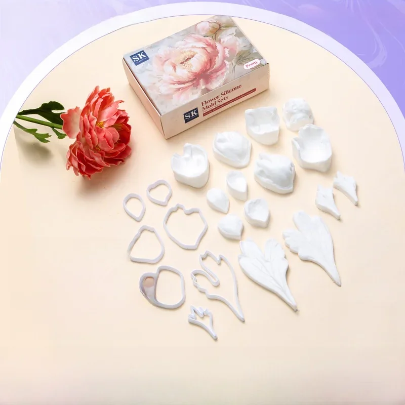 Silicone Petal Texture Cutting Mold Set Sugar Flower Simulation Baking Tools Laqining Brand Kitchen Cooking Utensils