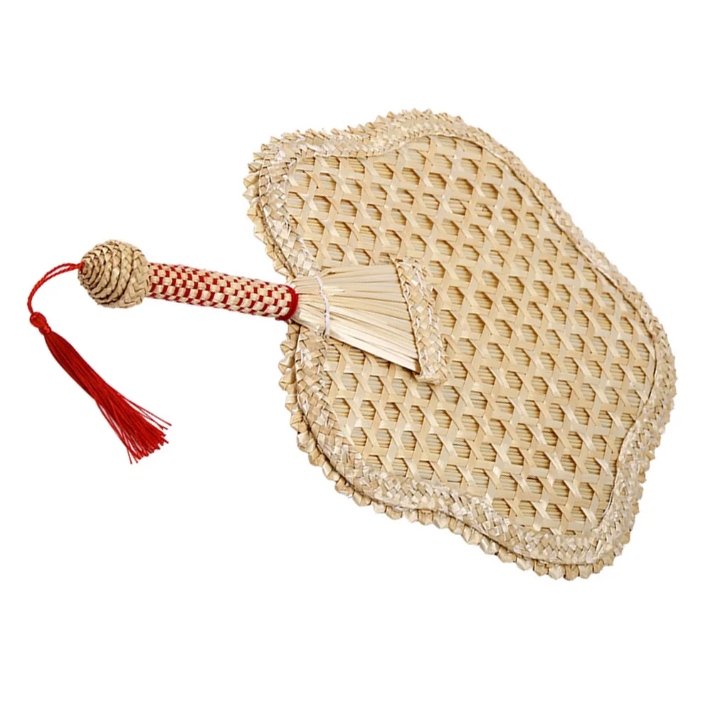 

1pc Summer Woven Wheat Straw Fan Decorative Wall Decoration Creative Hand Fan Home Gift Photo Prop Outdoor Indoor Use