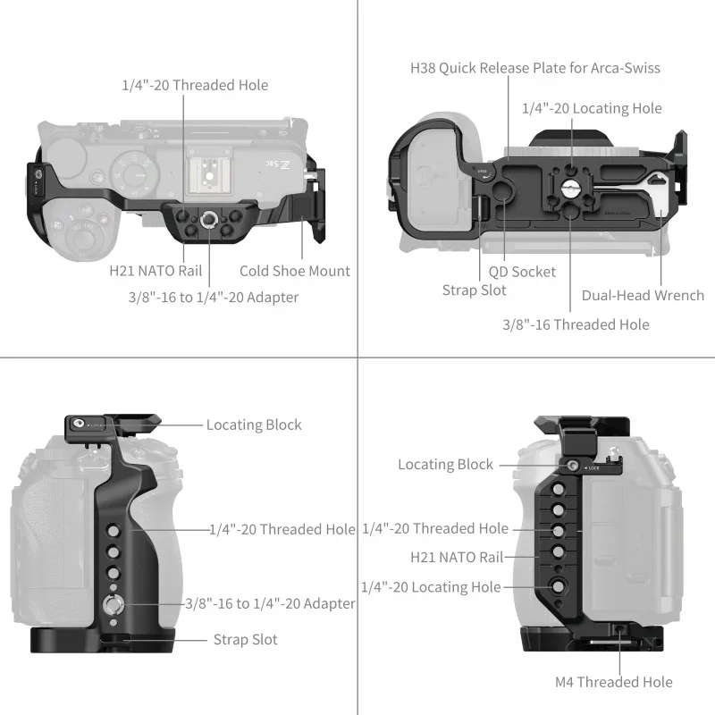 SmallRig 6409 HawkLock Quick Release Cage Kit for Nikon Z5IIC