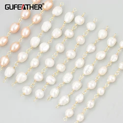 GUFEATHER,2pcs/lot,MG08,jewelry accessories,14k gold plated,copper,natural pearl,hand made,charms,jewelry making,diy pendants