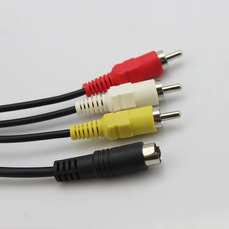 كابل AV قابل للتخصيص بطول 1.5 متر، موصل DVI DV ذو 10 دبابيس مع 3 RCA S-Video