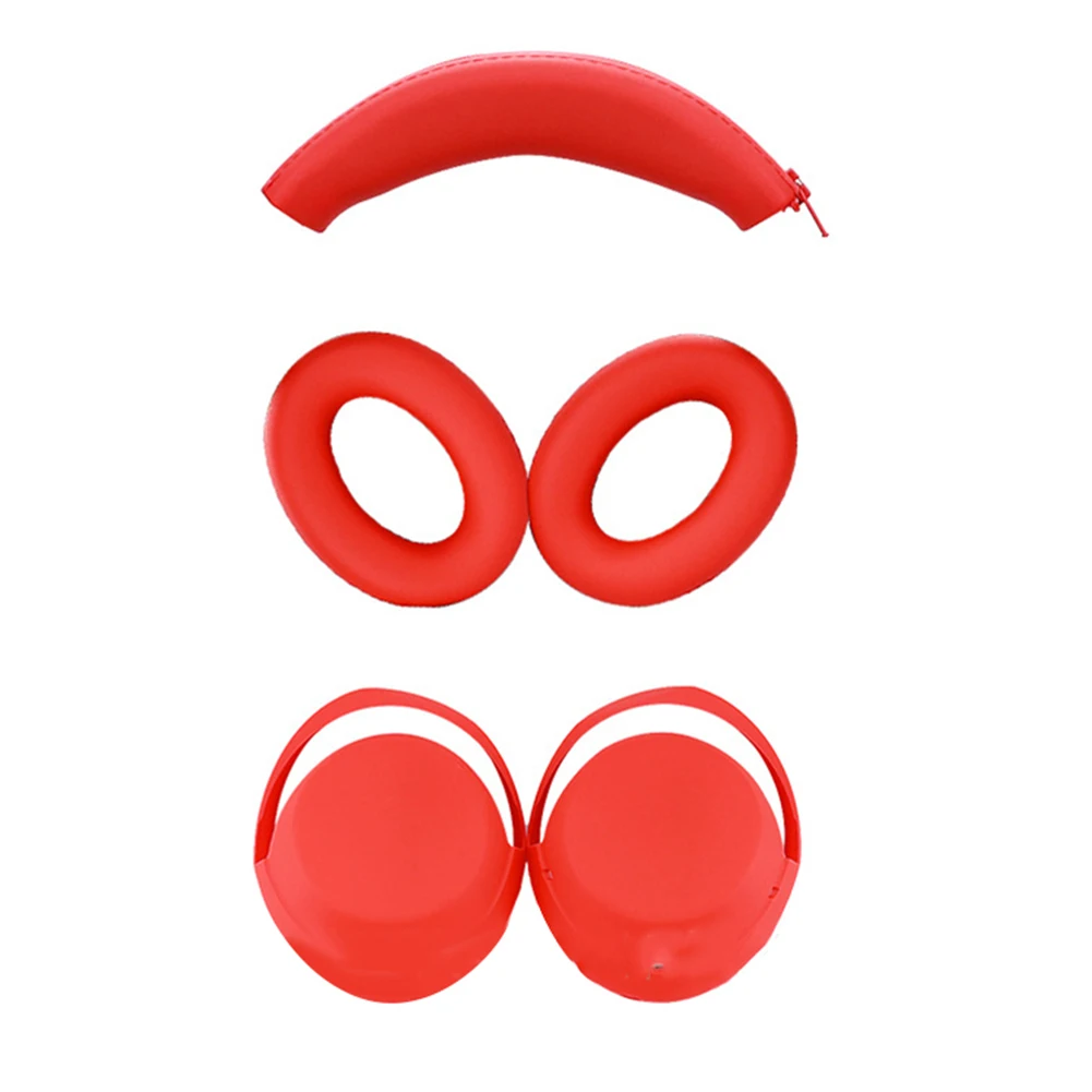 

Dark Blue Cover Headphone Cover Cover Dust Impacts It Is Easy To Clean Red And Daily Wear And Tear. And Scratches