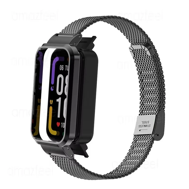 Correa de Metal para Redmi Band Pro, accesorios para reloj inteligente, funda protectora de pulsera de acero inoxidable para redmi band pro