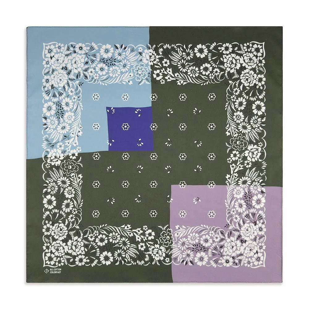 Hohe Qualität Schädel Schimpansen Drucken Cashew Hip Hop Baumwolle Quadrat Bandana Schal Reiten Stirnband Paisley Geschenke Für Männer Unisex