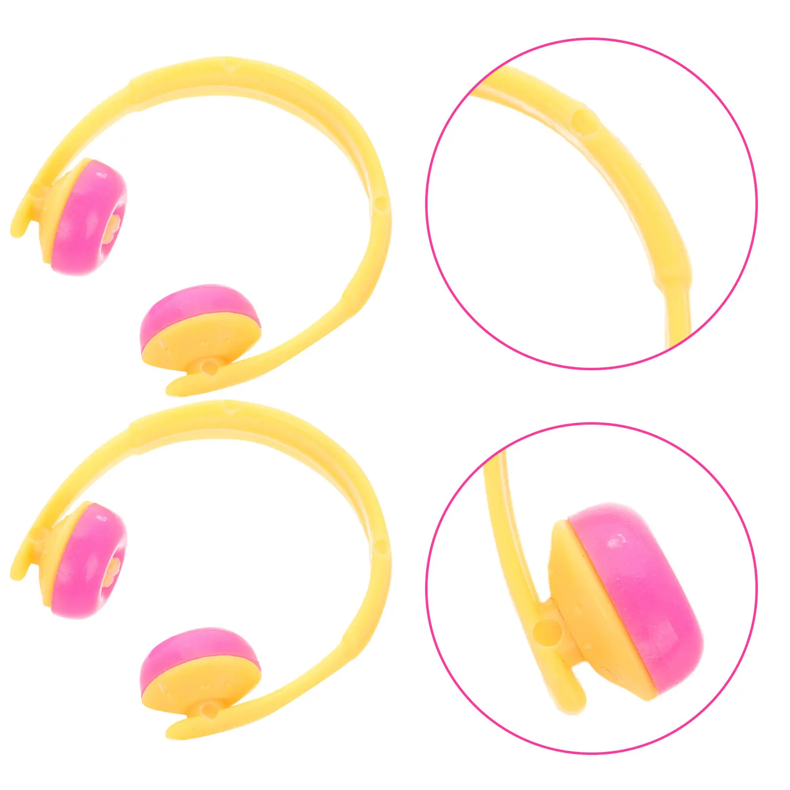 

20Pcs Mini Headset Ornament Yellow Duck Style Decoration for DIY Craft Projects Tiny Headgear for Dollhouse Layouts Room Decor