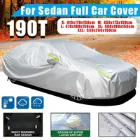 190T Full Car Cover  Waterproof Anti-UV Dust-proof Outdoor Protection SUV Auto Case Cover Universal For VW/Toyota/BMW/Benz/Audi