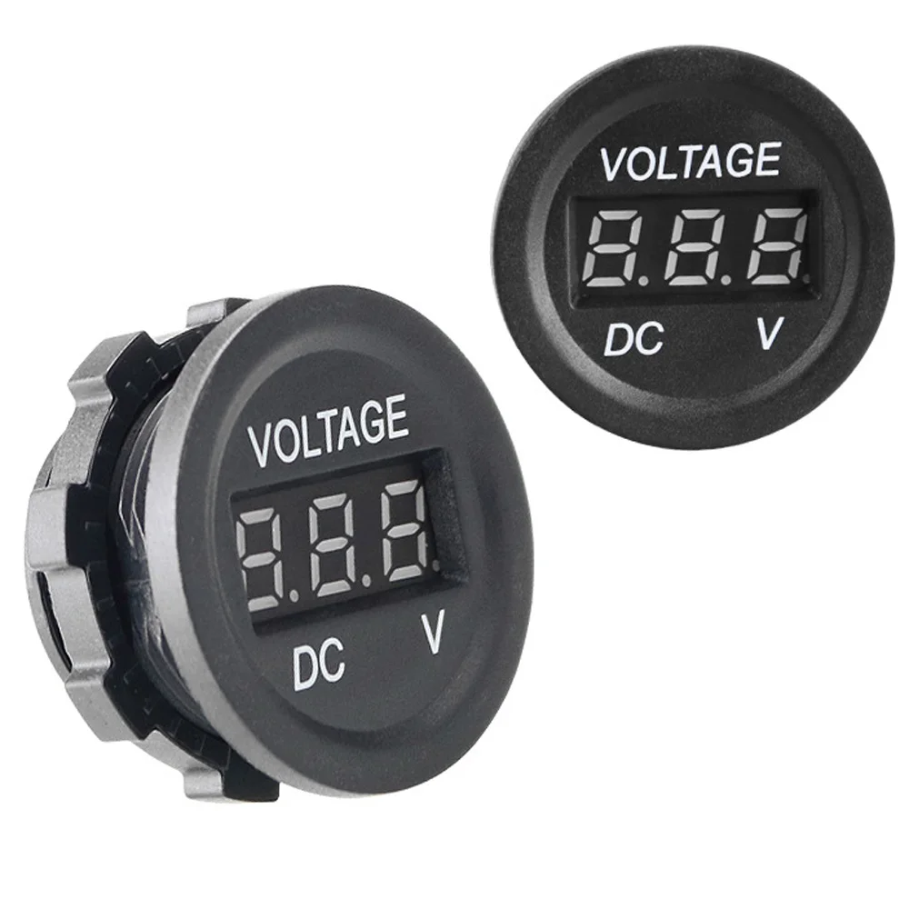 DC5V-30V Runde Wasserdichte Voltmeter Motorboot Motorrad Auto LED Panel Digital Voltmeter Tester Monitor Display Voltmeter