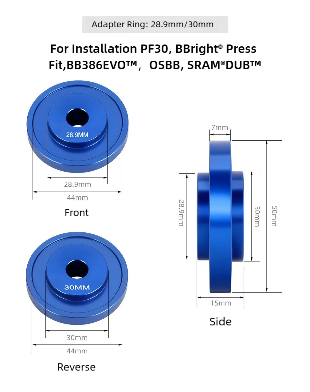 TOOPRE Fahrrad-Innenlager Einpress-Installations- und Demontagewerkzeug MTB Rennrad BB86/PF30/92/386 Lager Universalwerkzeug-Set – Detail 10