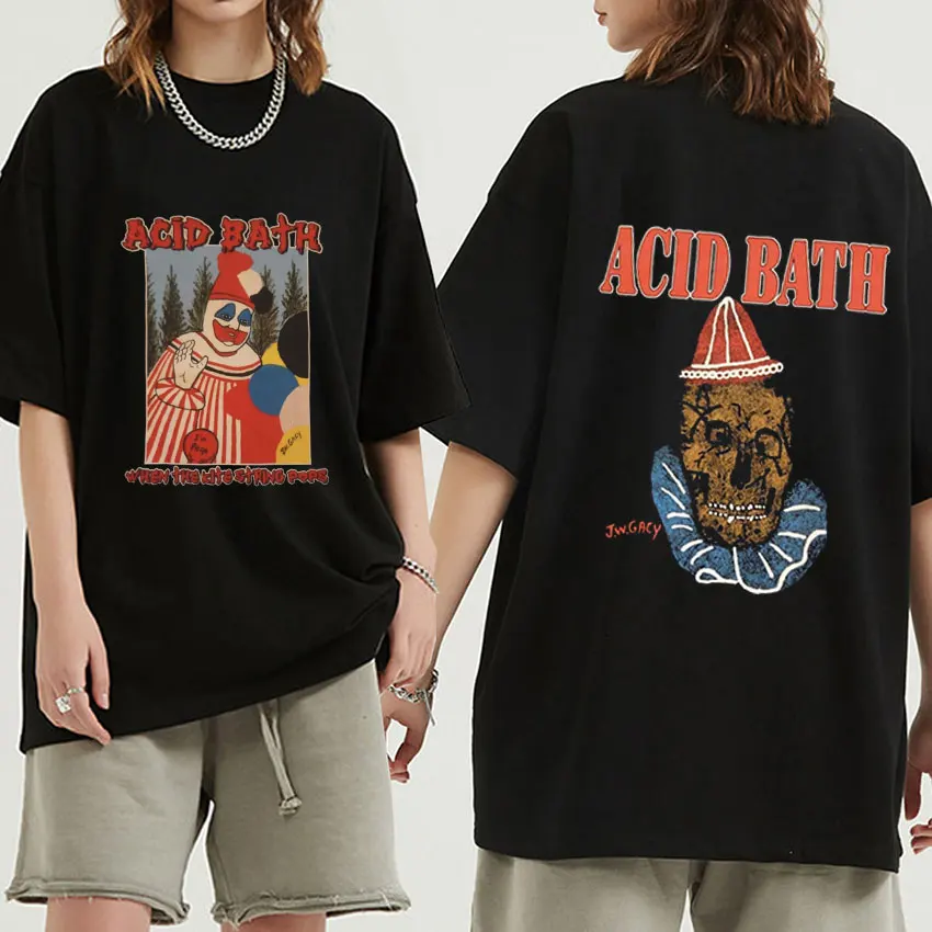 Acid Bath 2023 New T Shirt When The Kite String Pops Graphic T-Shirt Men's Vintage 100% Cotton Oversized Tees Unisex Streetwear