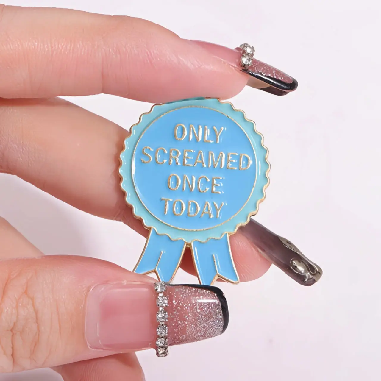 Funny Healing Inspirational Enamel Lapel Pin Ribbon Brooch Badge on Backpack Clothing Accessories Jewelry Gift for Women Girls
