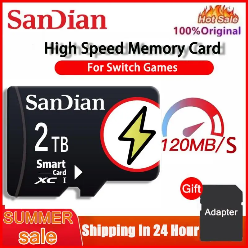 U3 A2 V30 Class10 Micro TF SD Card 128GB 64GB 256GB 512GB High Speed Memory Card SD Card With Adapter For Nintendo Switch